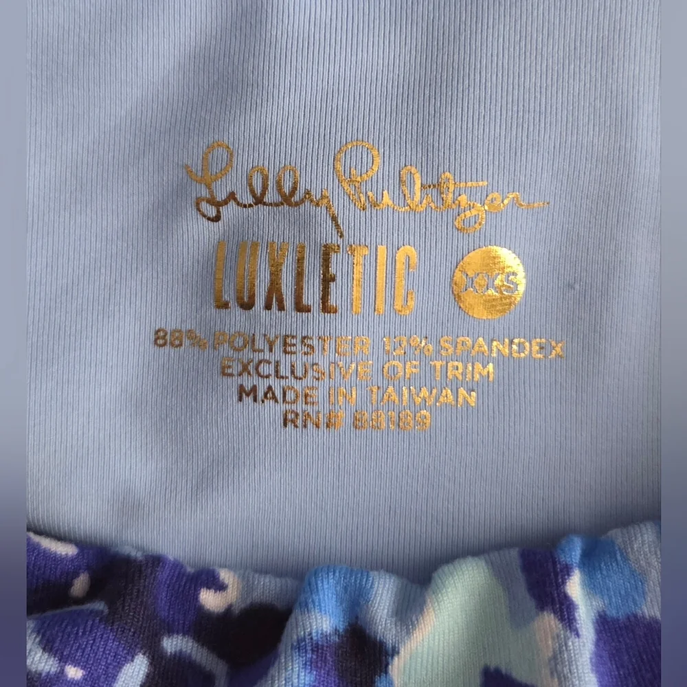 Lilly Pulitzer Blue Floral High-Rise Leggings - Picture 10 of 11